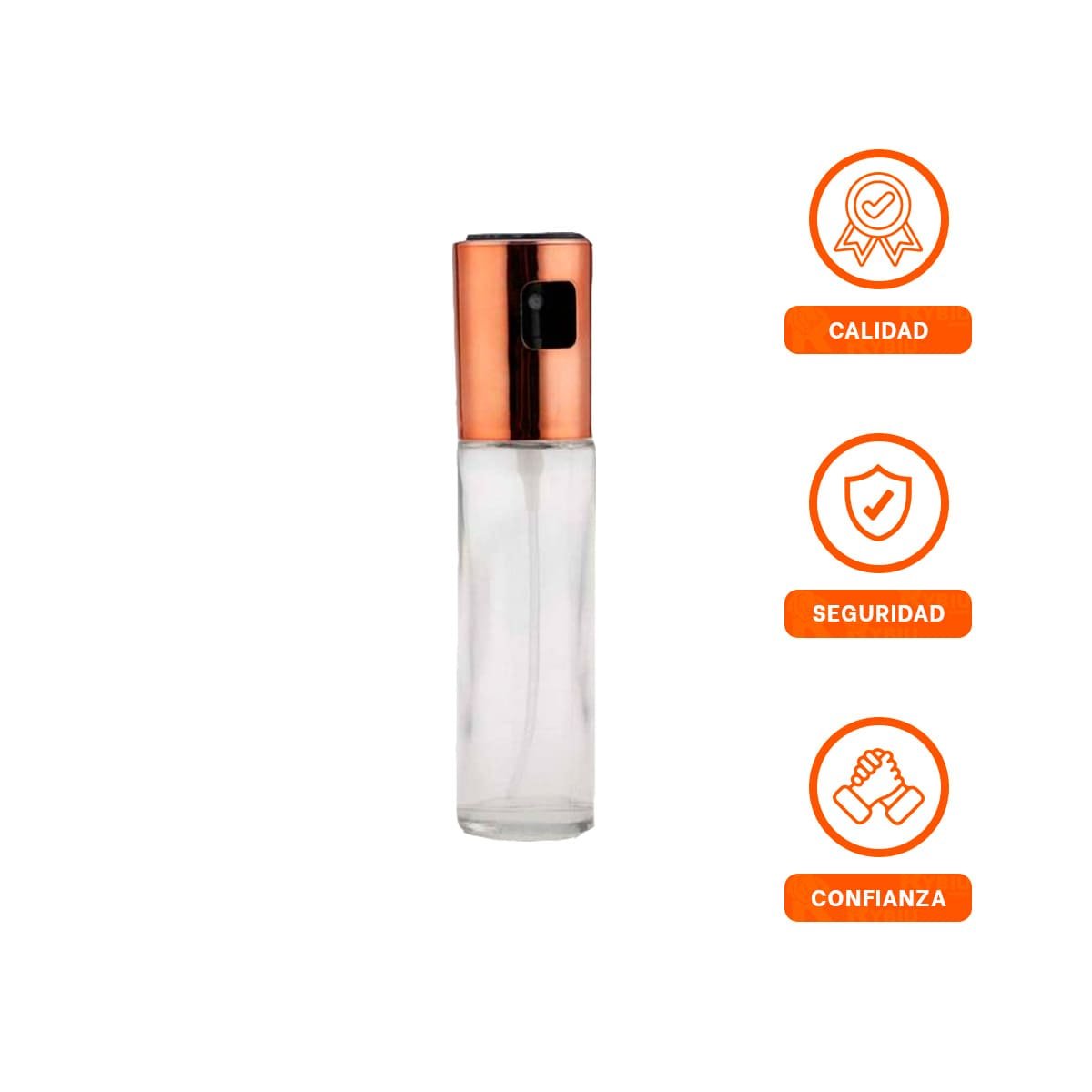 PULVERIZADOR DE VIDRIO COBRE 100ML CON TAPA METALICA DE GRAN BRILLO YPAPEL REGALO - 5