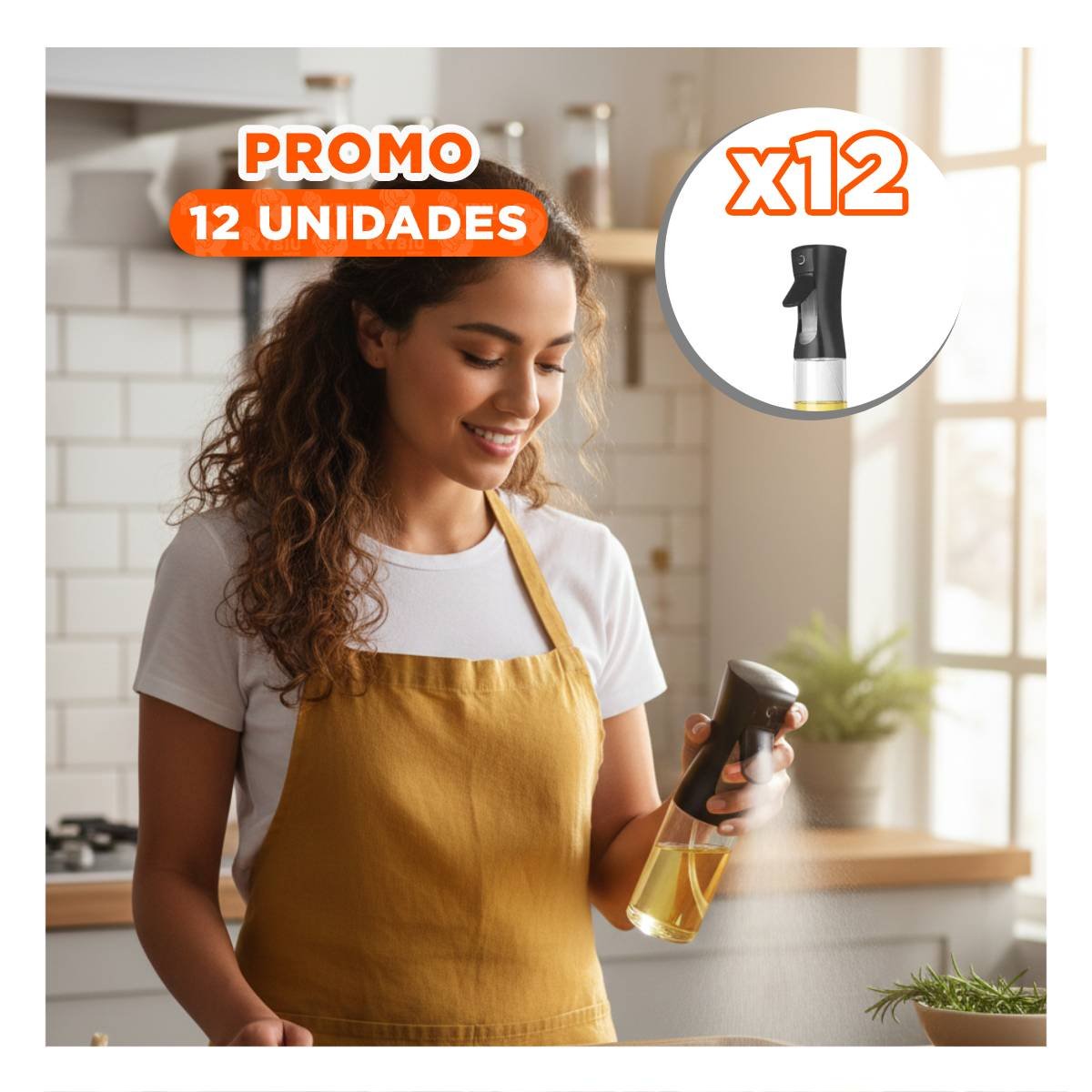 PACK12 ACEITERO EN SPRAY NEGRO 220ML DE APARIENCIA FINA PARA SU COMEDOR YPAPEL REGALO - 1