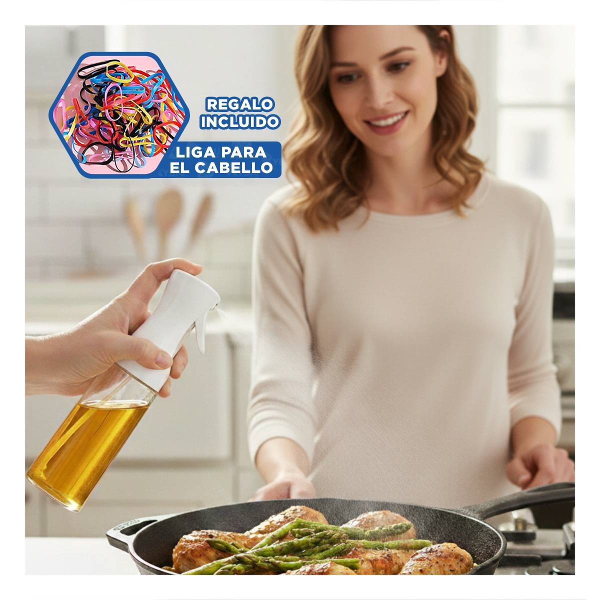 ACEITERO EN SPRAY BLANCO 220ML PARA UN CONTROL DE GRASA EN SU MESA YLIGAS REGALO - 2