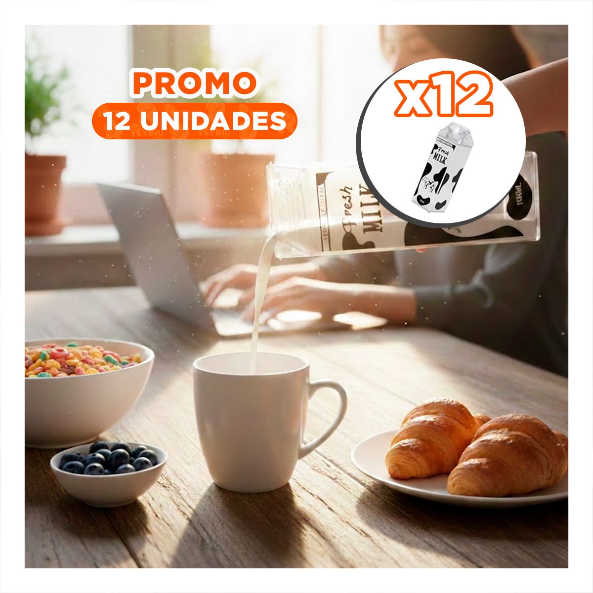 PACK12 JARRA DE LIQUIDOS NEGRO TRANSPARENTE CON TAPON NEGRO DE GRAN CALIDAD YPAPEL REGALO - 1
