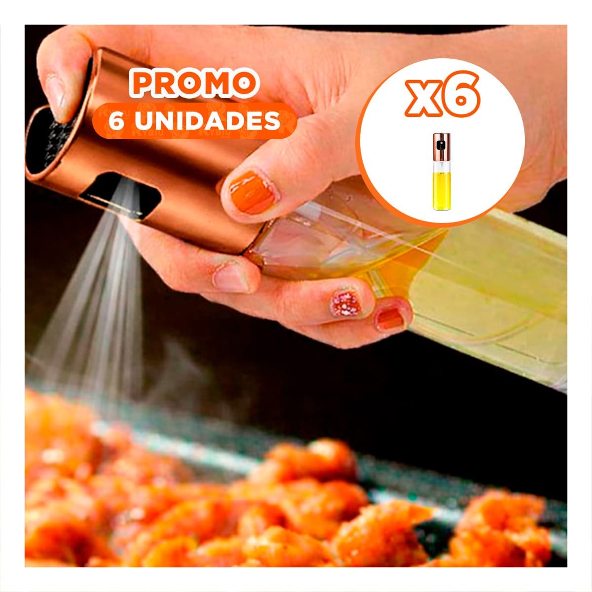 PACK6 ACEITERO EN SPRAY COBRE 100ML CON SISTEMA DE NEBULIZACION SANA YPAPEL REGALO - 1