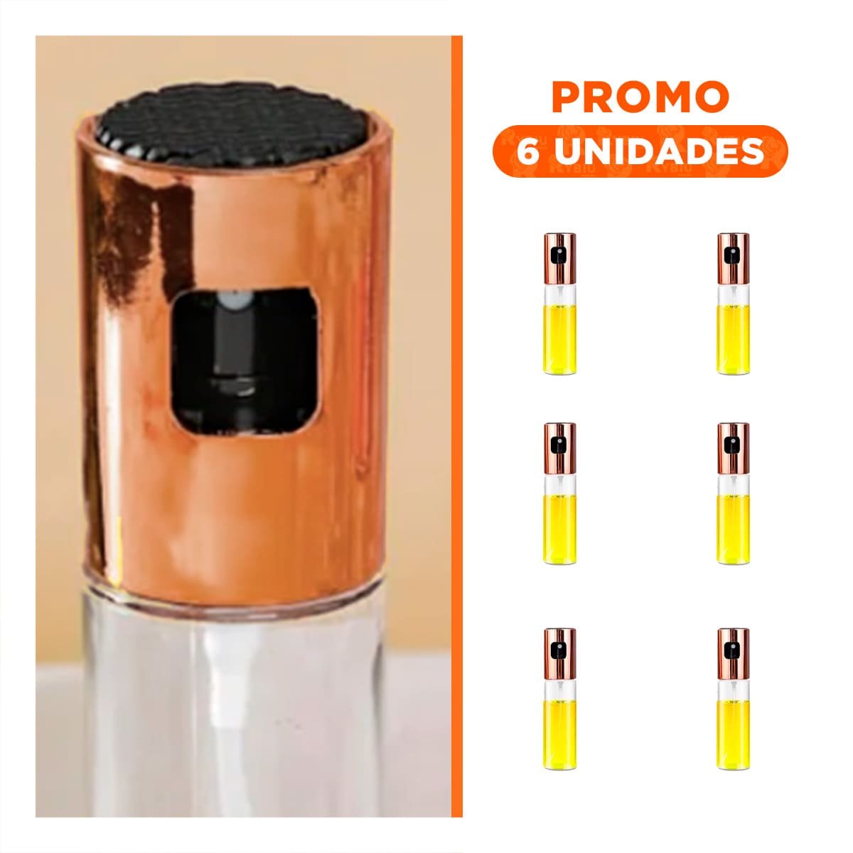 PACK6 PULVERIZADOR DE VIDRIO COBRE 100ML QUE FACILITA LA TAREA EN CASA YREGALO STICKER - 1