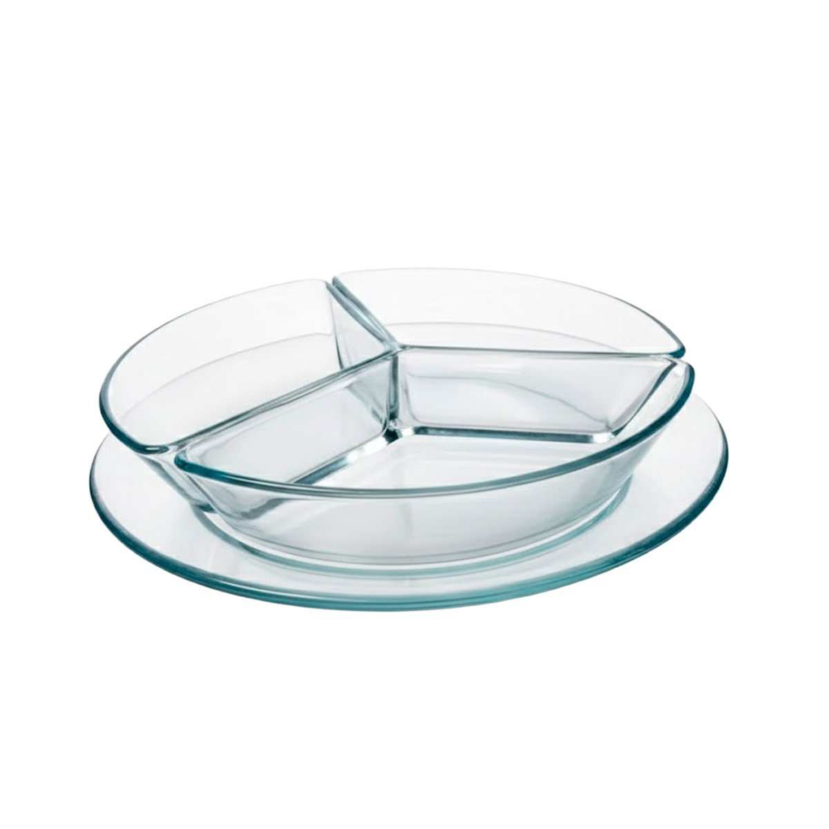ORGANIZADOR DE MESA TRANSPARENTE 3 DIVISIONES DE ESTILO FINO EN SU HOGAR YREGALO STICKER - 1
