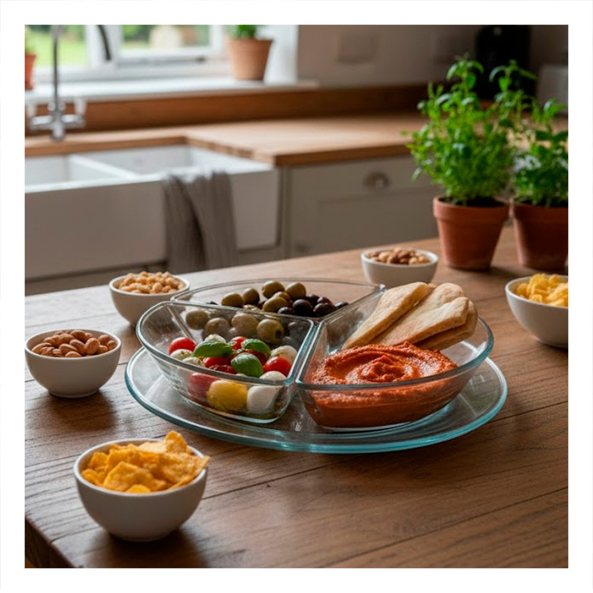 ORGANIZADOR DE MESA TRANSPARENTE 3 DIVISIONES DE ESTILO FINO EN SU HOGAR YREGALO STICKER - 2