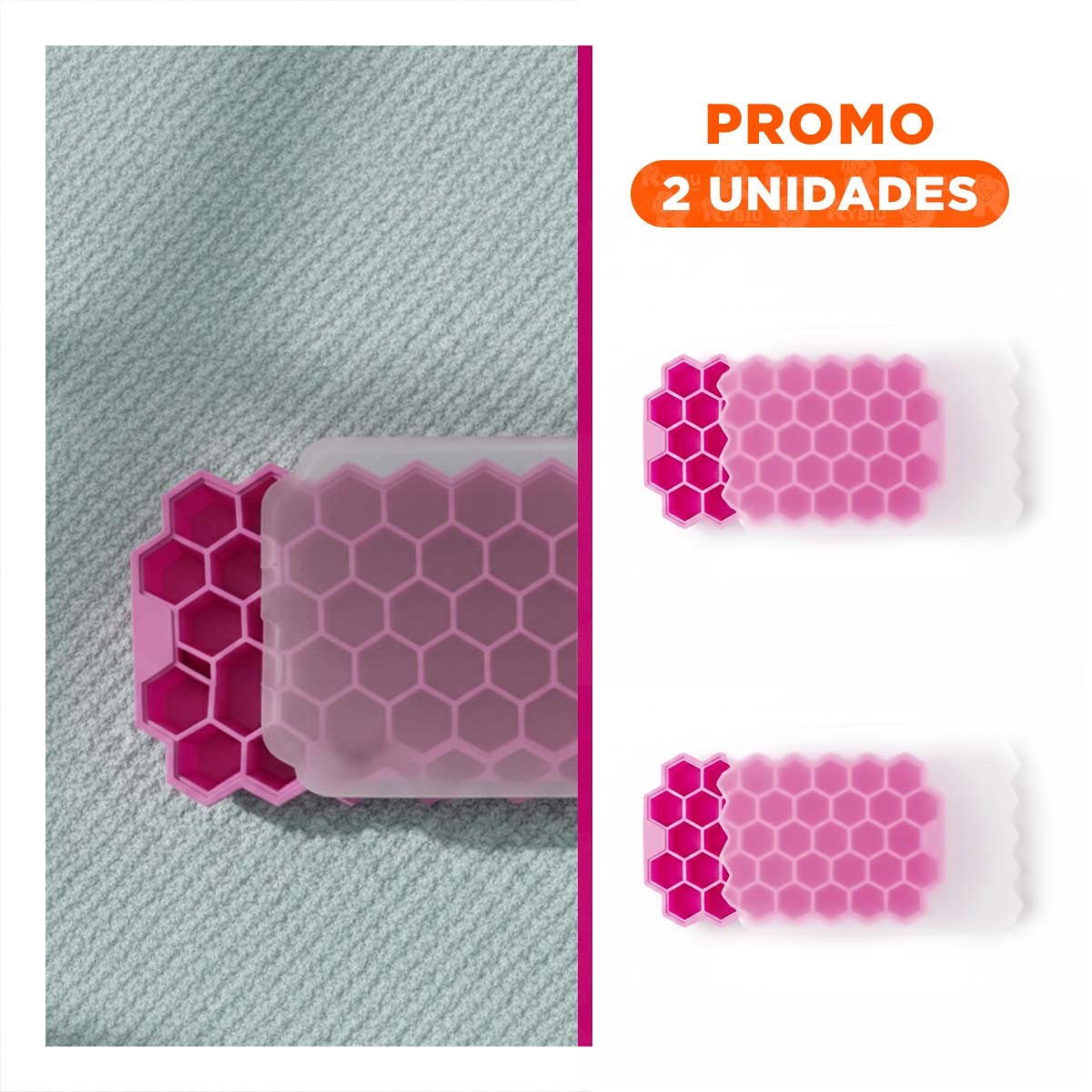 PACK2 ACCESORIO DE FRIO PARA ORGANIZAR CADA ESPACIO ROSADO 20,5X12CM REAL YREGALO STICKER - 1