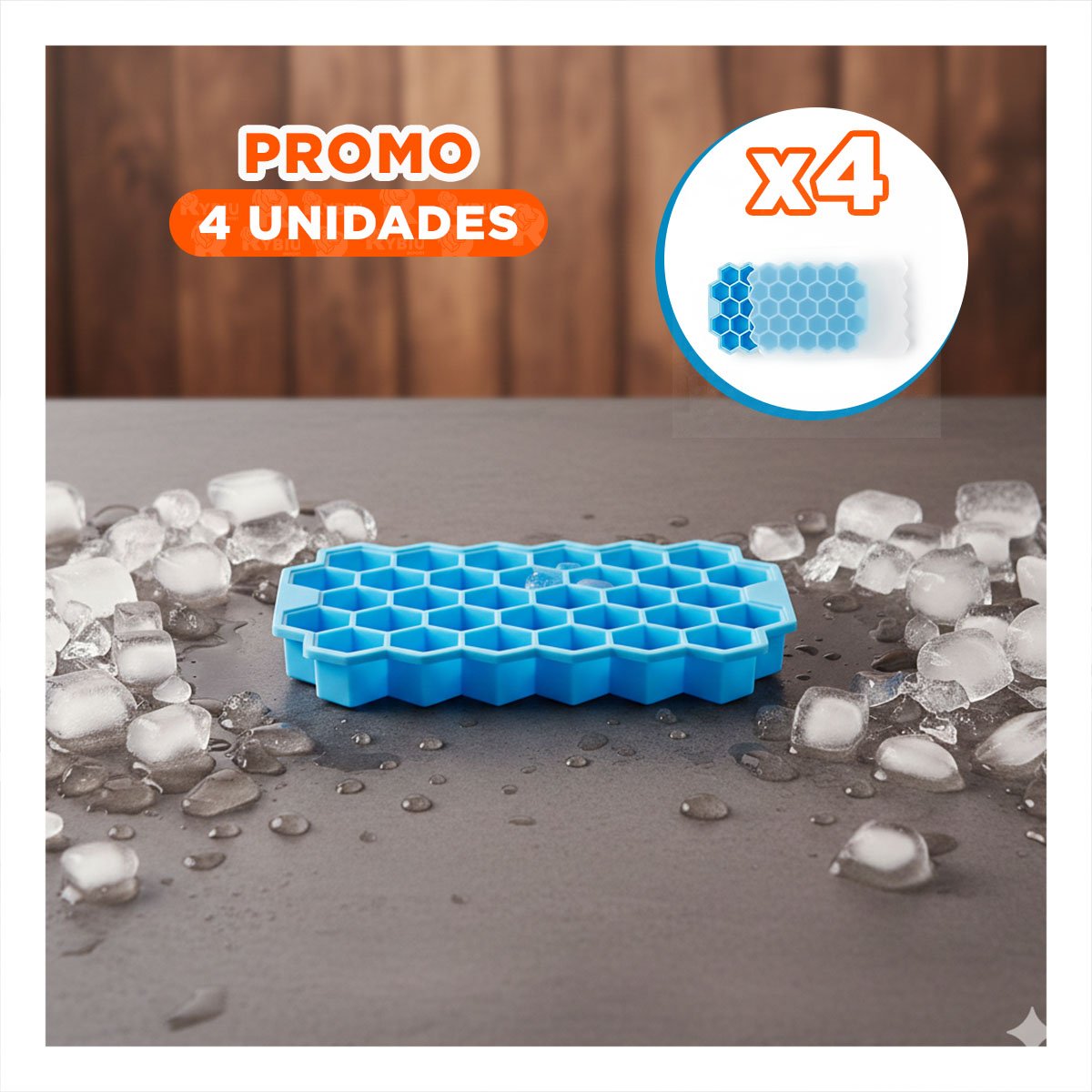 PACK4 HIELERA DE PANAL DE MATERIAL SEGURO CELESTE 20,5X12CM PARA SU USO YPAPEL REGALO - 1