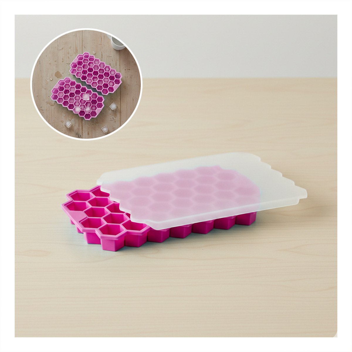 PACK4 HIELERA DE PANAL DE MATERIAL SEGURO ROSADO 20,5X12CM PARA SU USO YPAPEL REGALO - 2