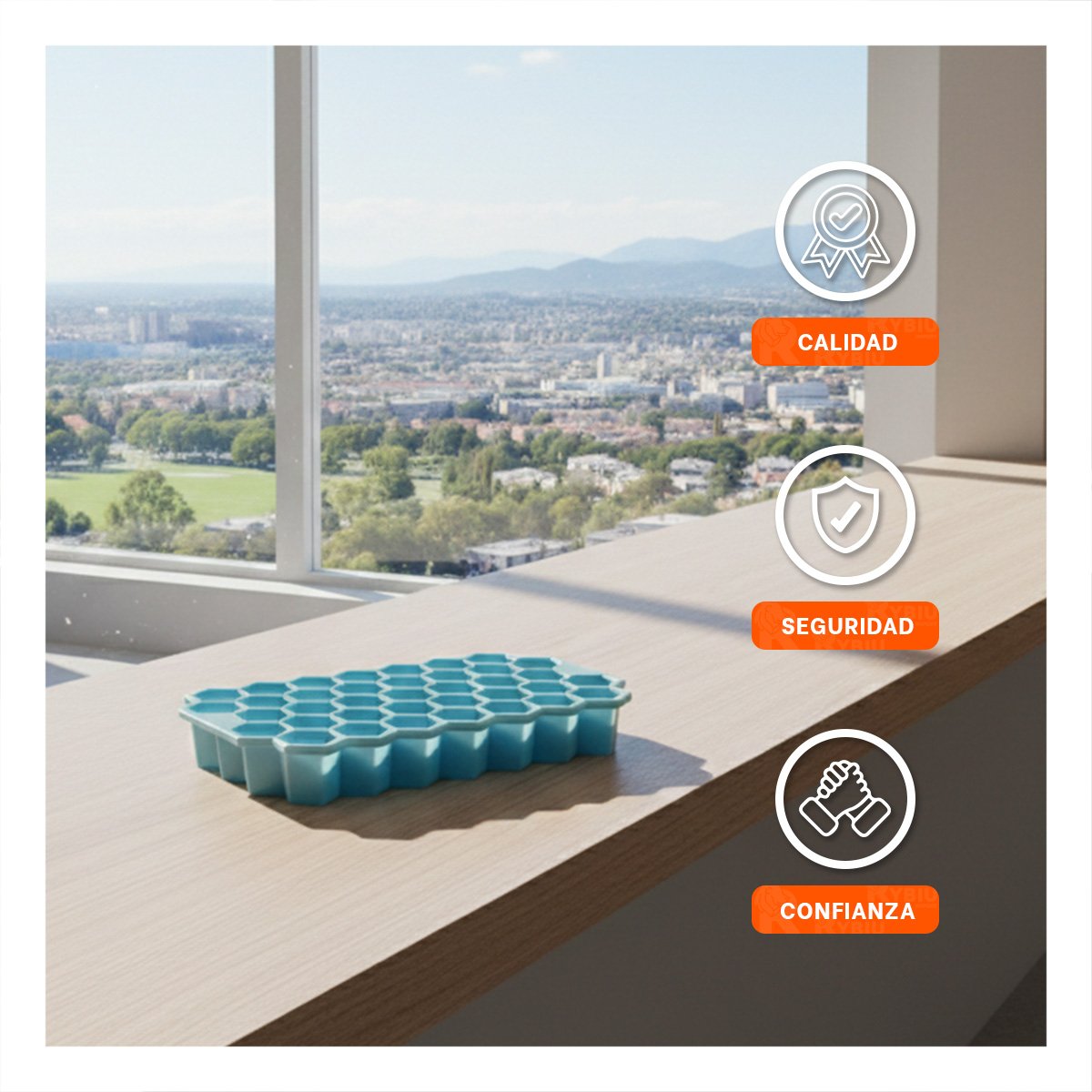 MOLDE DE SILICONA CON CUERPO FLEXIBLE PARA SU MESA CELESTE 20,5X12CM YPOST IT - 5