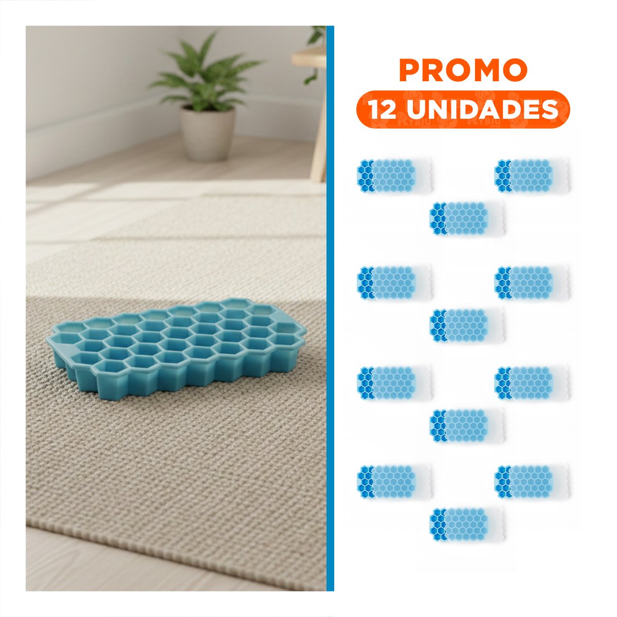 PACK12 BANDEJA DE HIELO PARA UNA TARDE DE ORDEN CELESTE 20,5X12CM REAL - 1