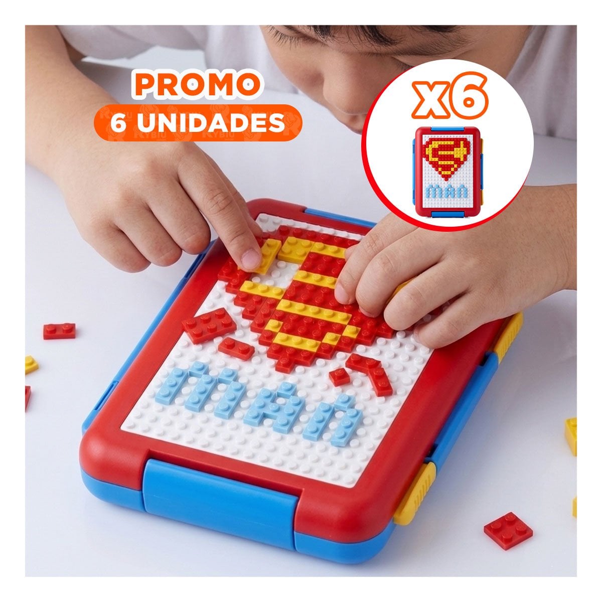 PACK6 MULTIUSO ROJO CON 4 DIVISIONES PARA ALMUERZO ORGANIZADO Y COMIDAS SALUDABLES - 1