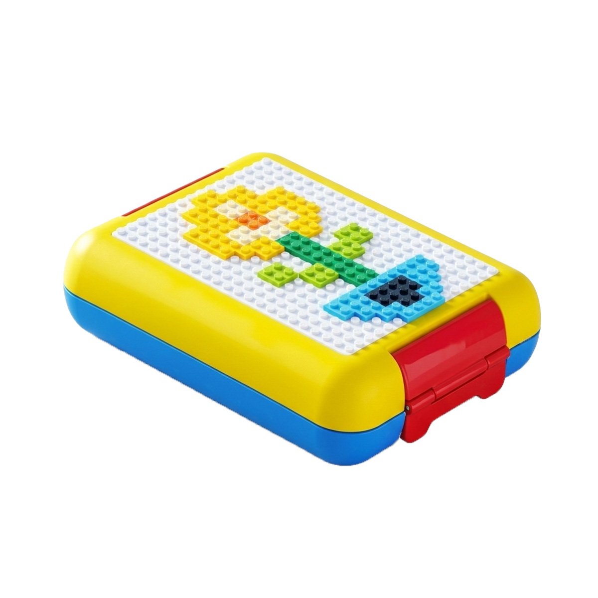 PACK4 LONCHERA SEGURA LEGO 4 DIVISIONES AMARILLO PARA ALIMENTOS YPAPEL REGALO - 3