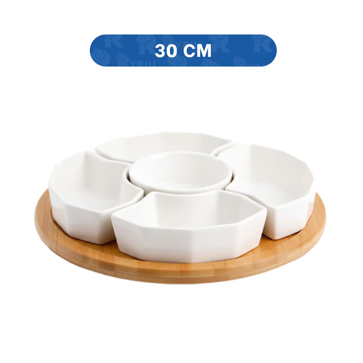 PACK2 BASE 6 BOWLS DE COLOR BLANCO CERAMICA 30CM GUARDAR COMIDA Y COCINA HOGAR - 4