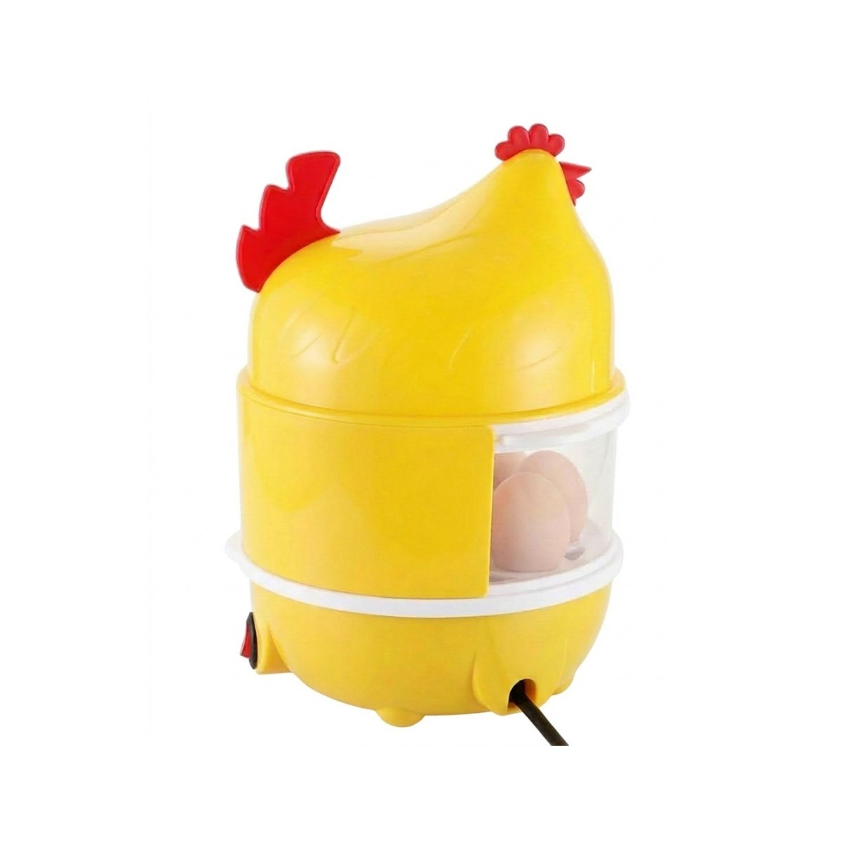 PACK4 EQUIPO DE COCINA PARA HUEVOS DOS NIVELES AMARILLO COMPACTO Y PRACTICO YPAPEL REGALO - 3