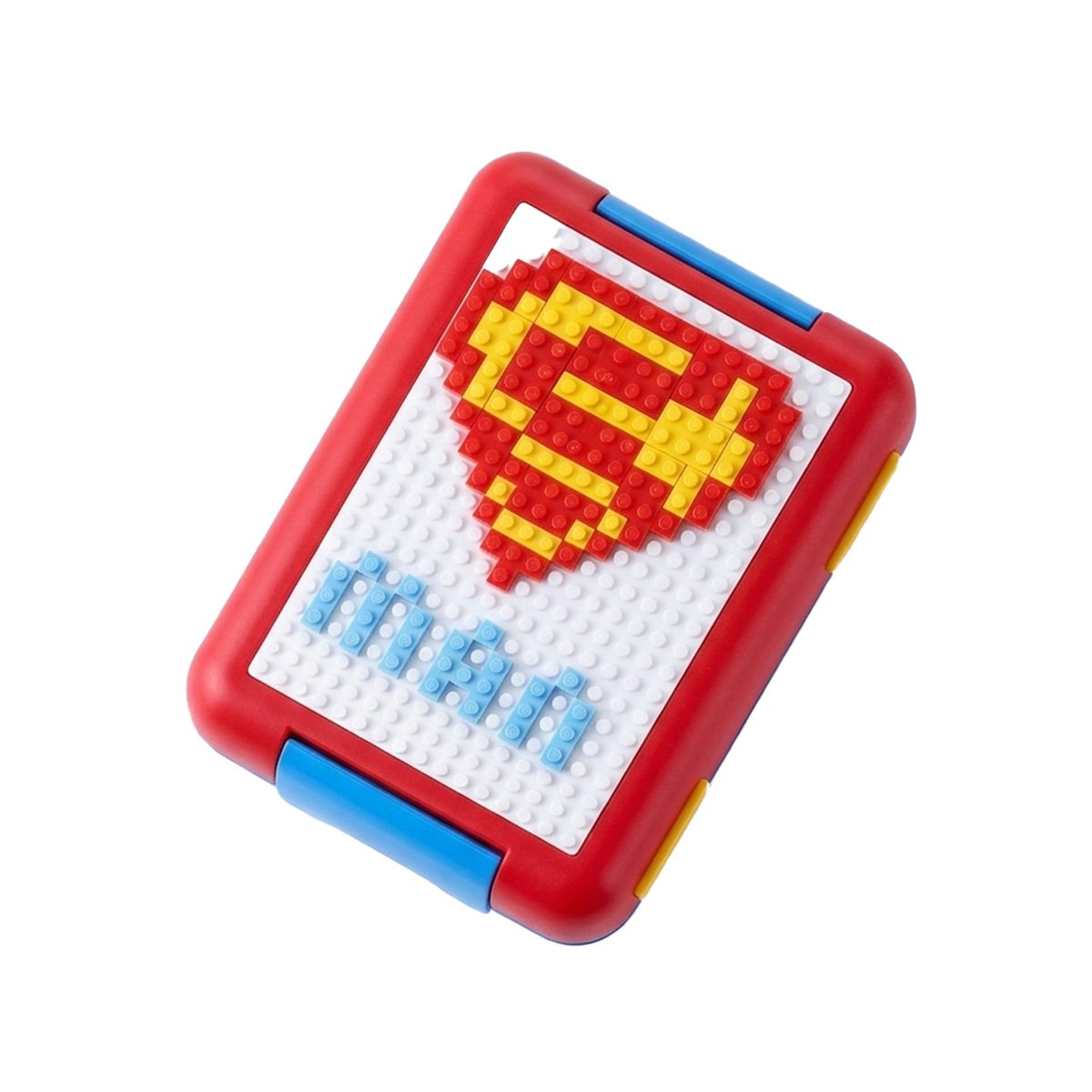 TAPER ENVASE ROJO CON 4 DIVISIONES PARA ORGANIZAR SNACKS Y COMIDAS YREGALO STICKER - 1