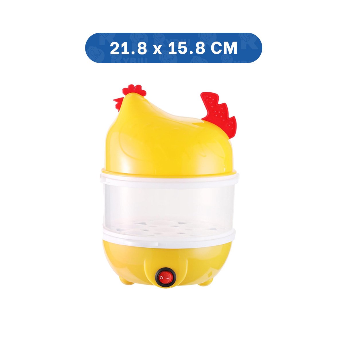 PACK6 UTENSILIO DE COCINA PARA HUEVOS DOS NIVELES AMARILLO USO DIARIO EN CASA - 4