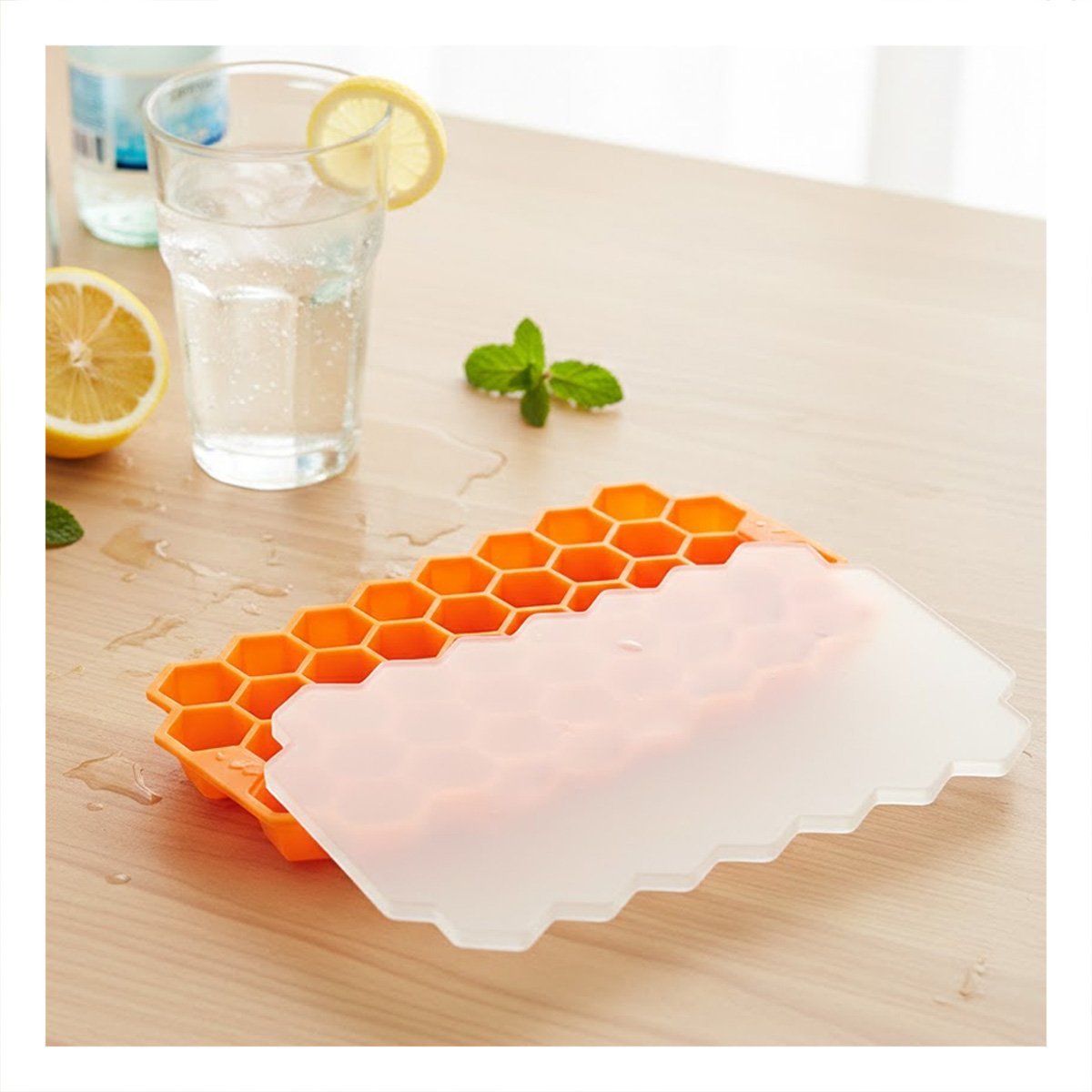 PACK6 HIELERA DE PANAL DE APARIENCIA FINA NARANJA 20,5X12CM PARA COCTEL YREGALO STICKER - 3