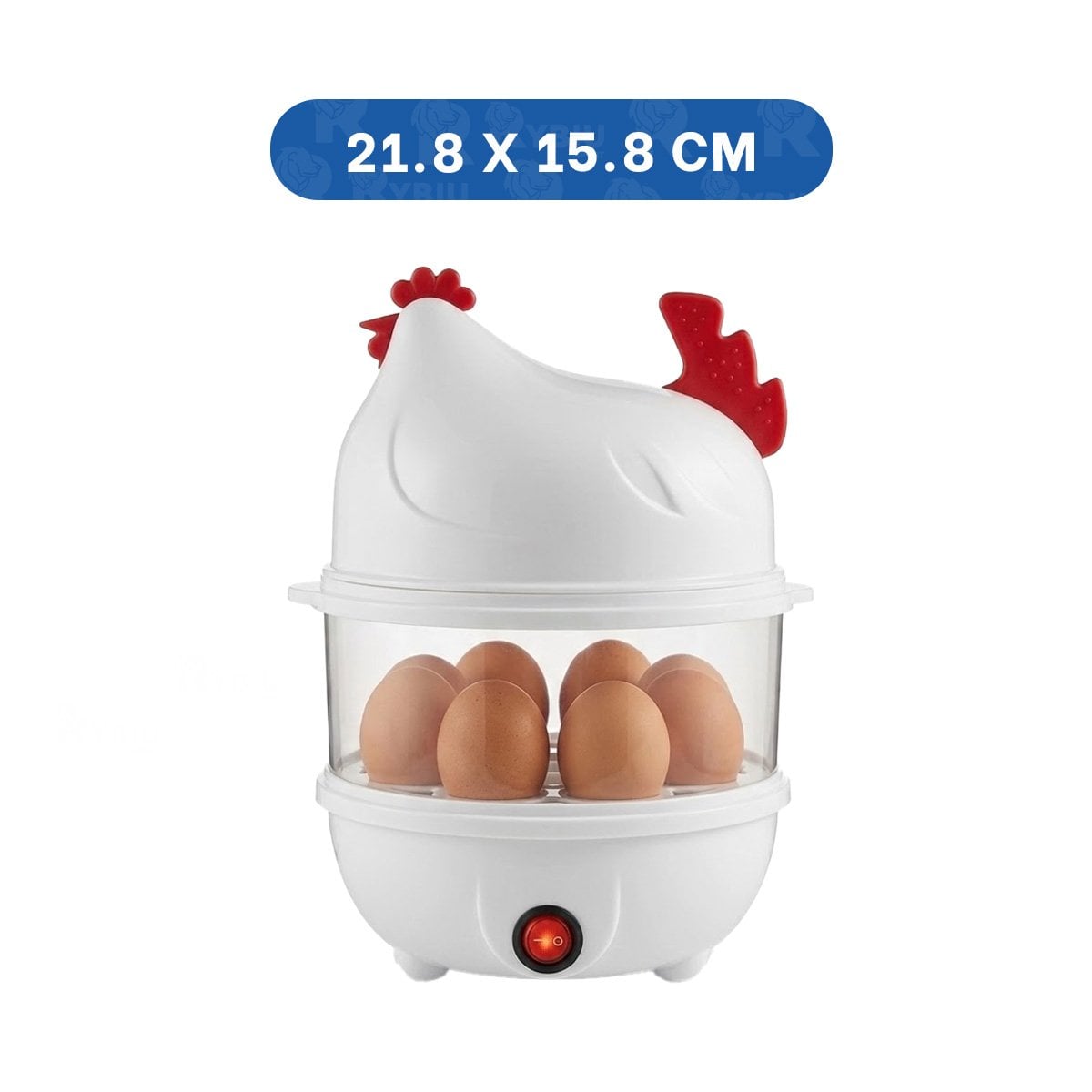 PACK12 CALENTADOR DE HUEVOS BLANCO CON 2 NIVELES PARA COCINA PRACTICA EN CASA YPAPEL REGALO - 4