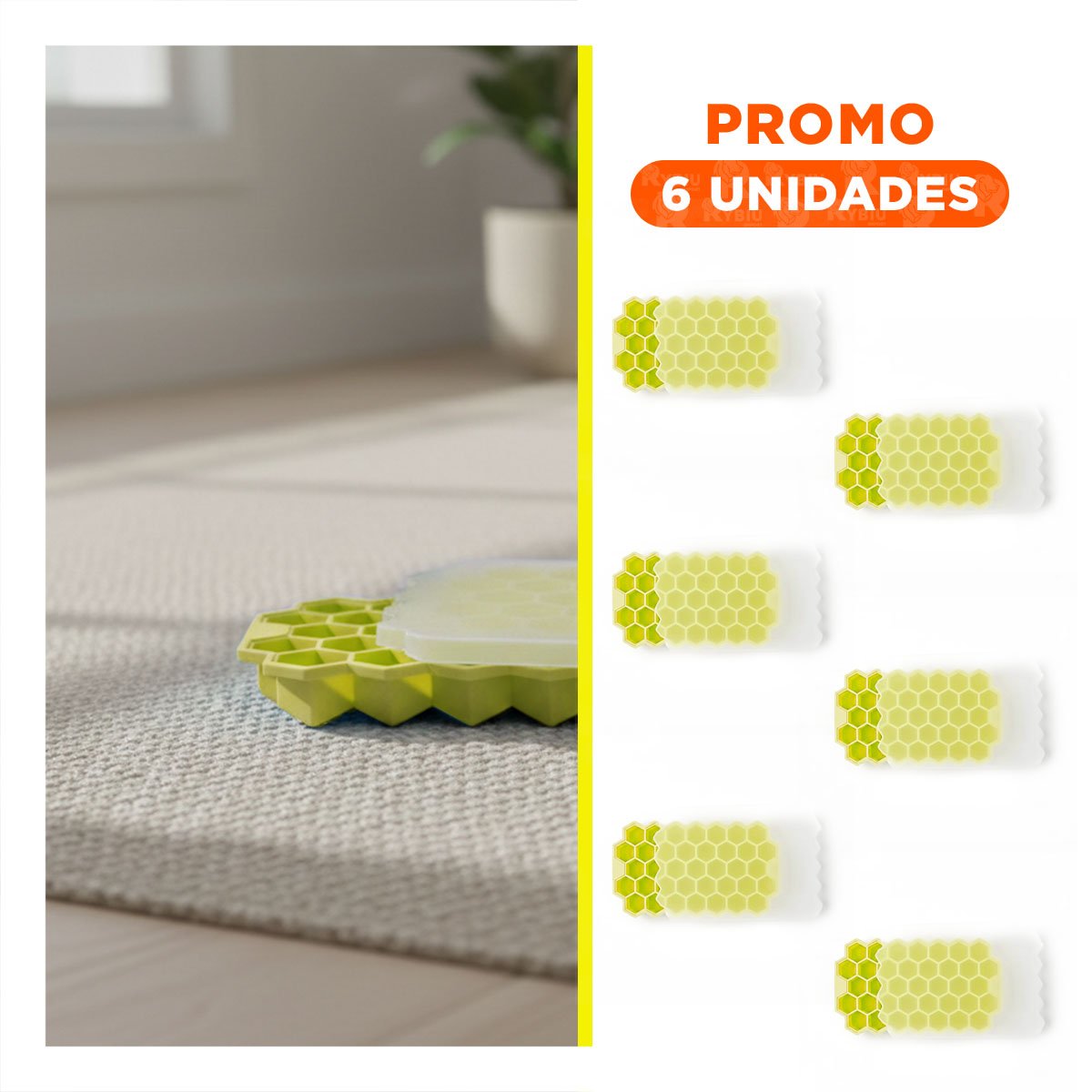 PACK6 HIELERA DE PANAL DE APARIENCIA FINA AMARILLO 20,5X12CM PARA COCTEL YREGALO STICKER - 1