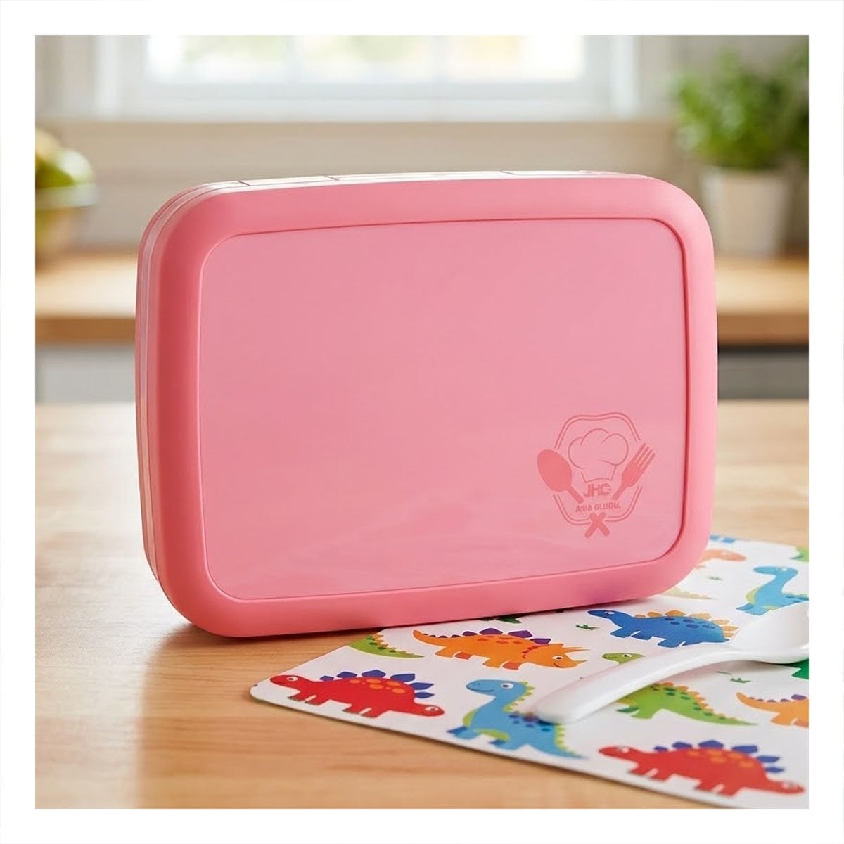 CAJA ORGANIZADORA BENTO 5 DIVISIONES ROSADO PARA COMIDAS DIARIAS PRACTICAS YPAPEL REGALO - 1
