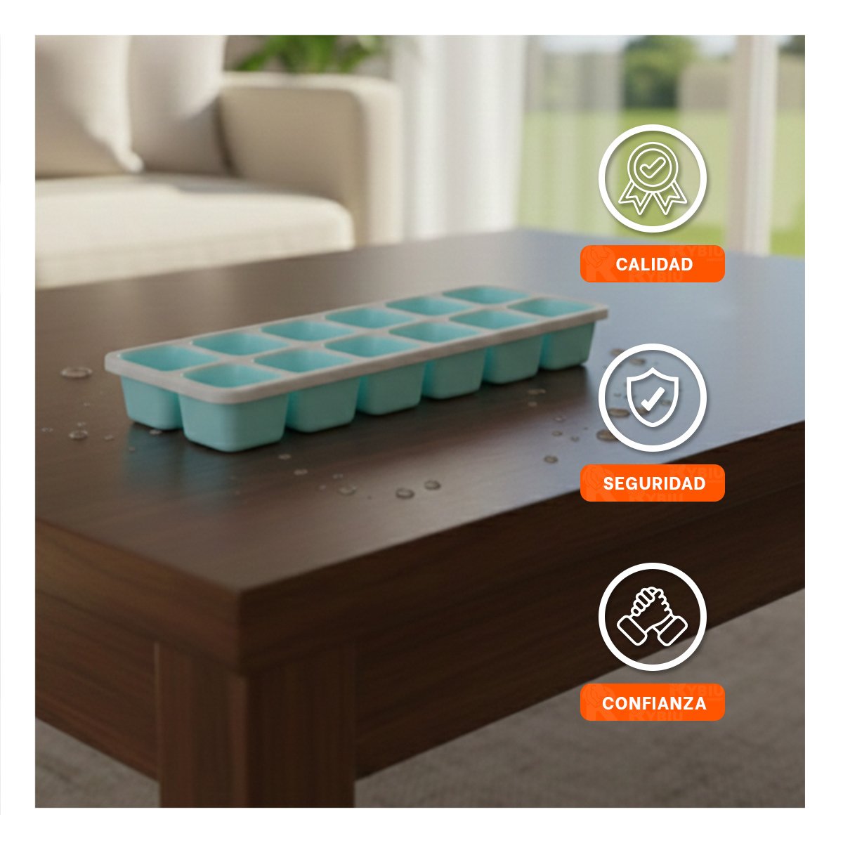 MOLDE MULTIUSO DE HIELO CON TAPA SEGURA CELESTE YPOST IT - 5
