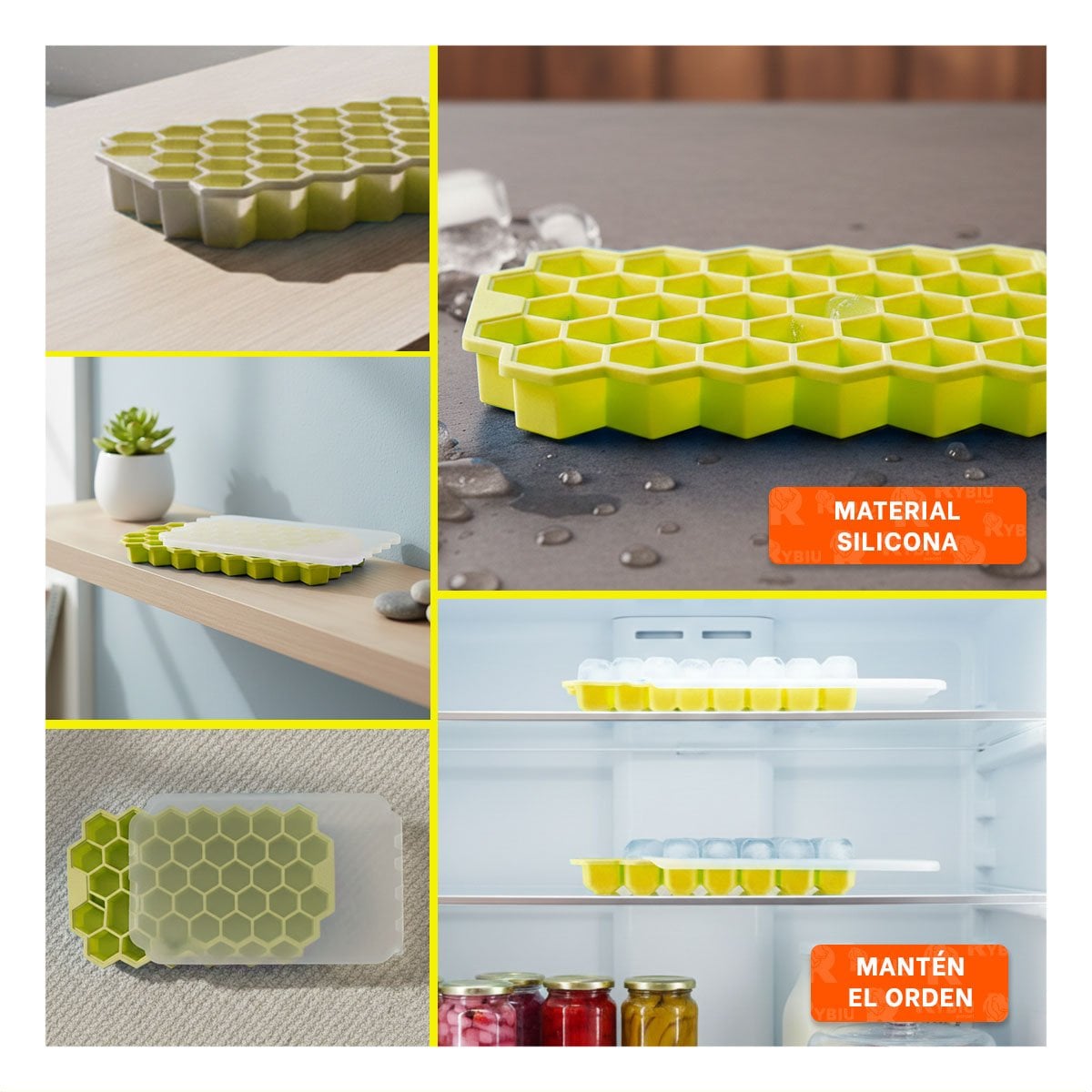 MOLDE DE SILICONA CON CUERPO FLEXIBLE PARA SU MESA AMARILLO 20,5X12CM YPOST IT - 2