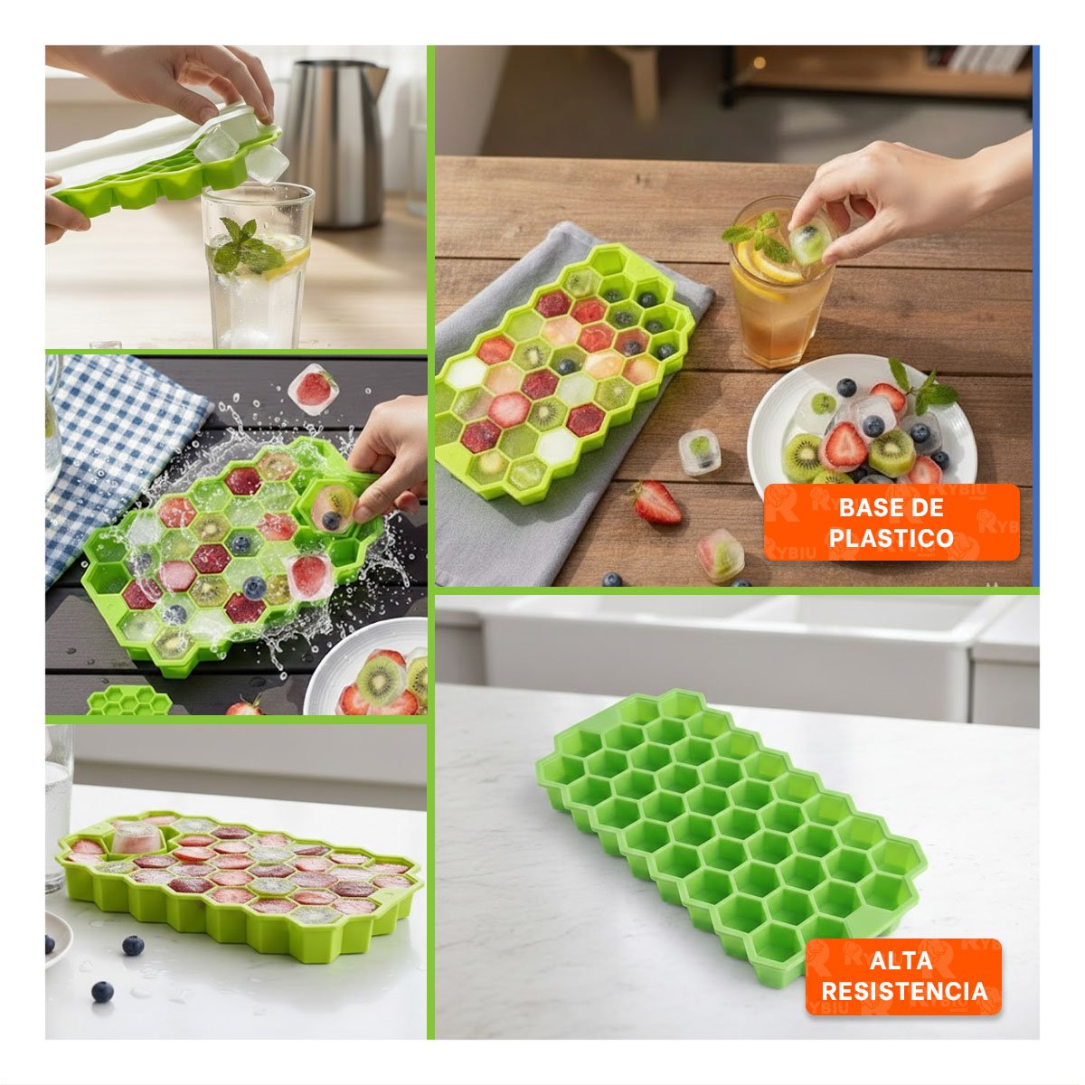 HIELERA DE PANAL CON TAPA FIRME VERDE 20,5X12CM PARA SU FAMILIA YPAPEL REGALO - 3