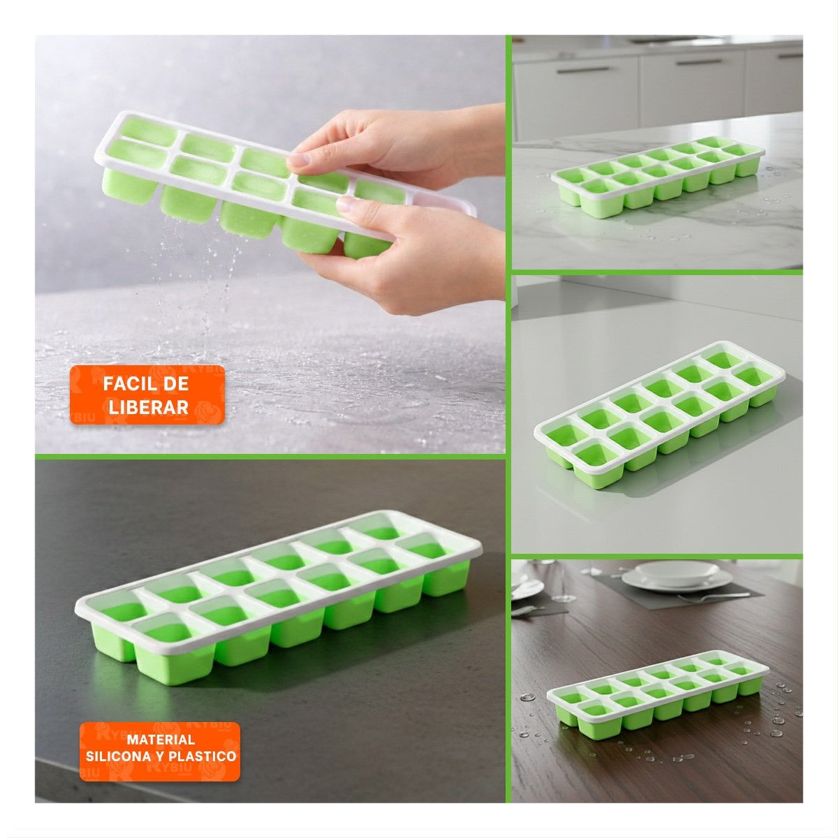 PACK12 JUEGO COMPACTO DE MOLDES CON TAPA VERDE - 2