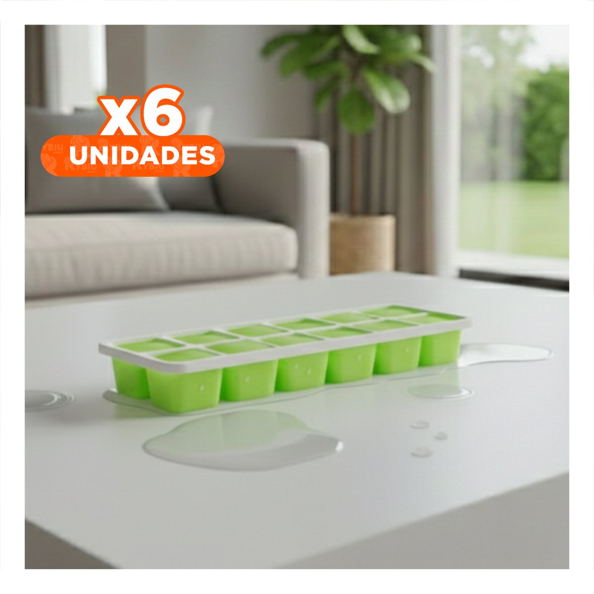 PACK6 JUEGO INNOVADOR PARA PREPARAR CUBOS DE HIELO VERDE - 1