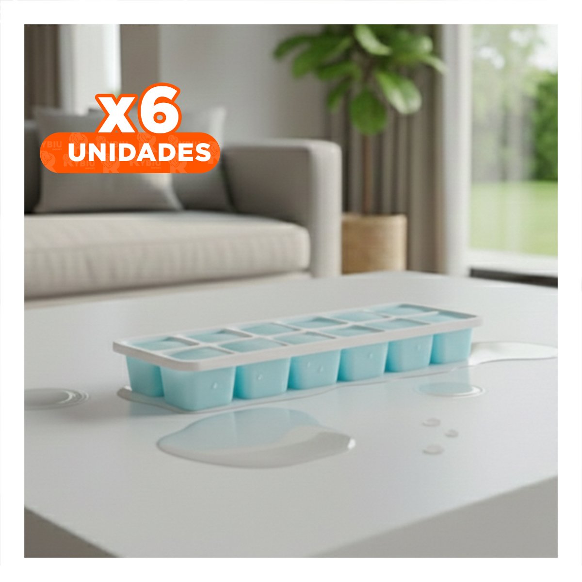 PACK6 CUBETERA APILABLE PARA COCTELES Y BEBIDAS FRIAS CELESTE - 1