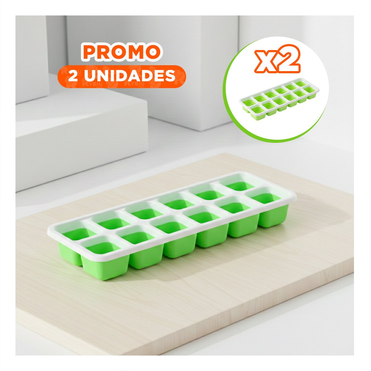 PACK2 HIELERA APILABLE PARA BEBIDAS Y REFRIGERADOR VERDE YPAPEL REGALO - 1