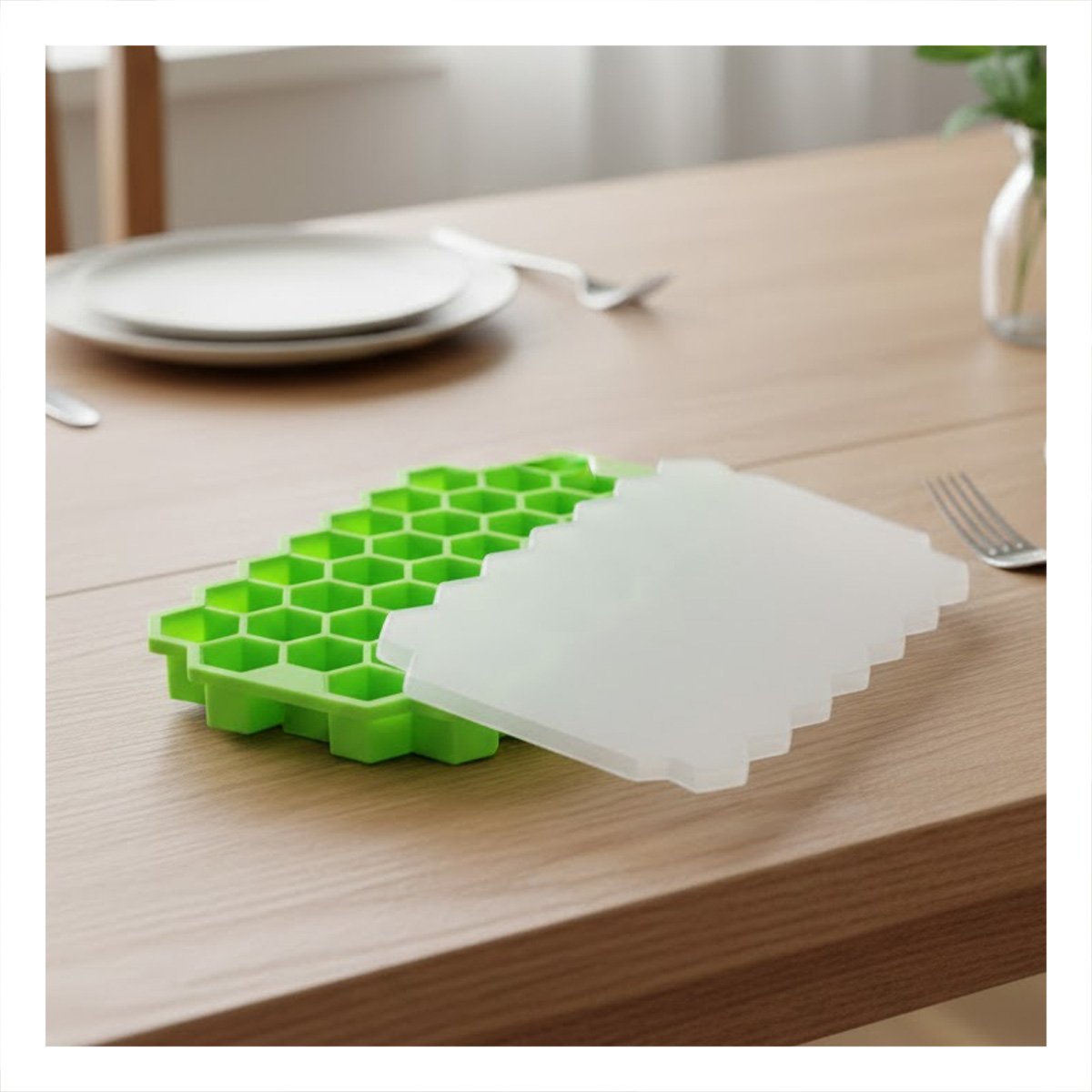 PACK4 MOLDE DE SILICONA PARA UNA BEBIDA CON MUCHA GANA VERDE 20,5X12CM - 2