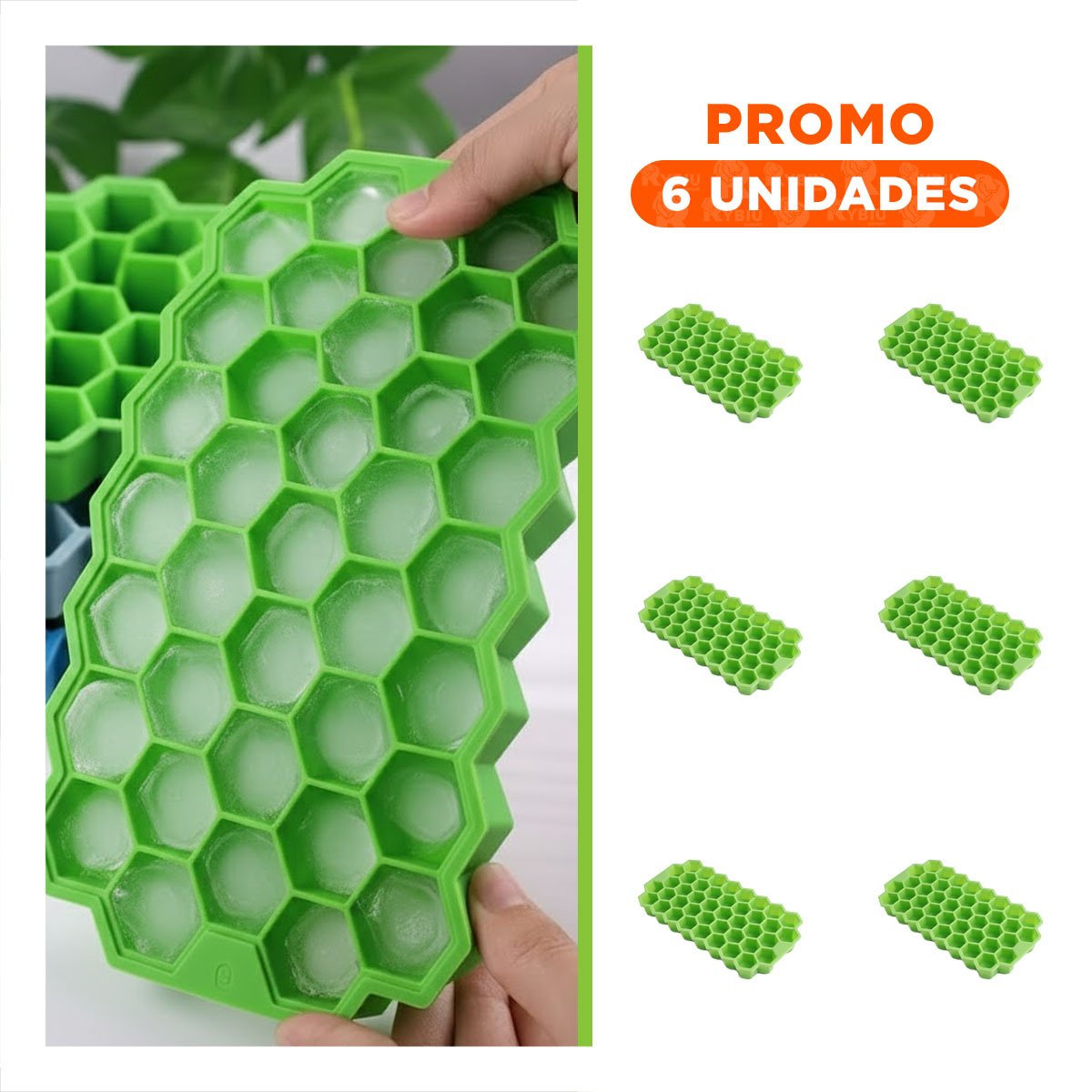 PACK6 HIELERA DE PANAL DE APARIENCIA FINA VERDE 20,5X12CM PARA COCTEL YREGALO STICKER - 1