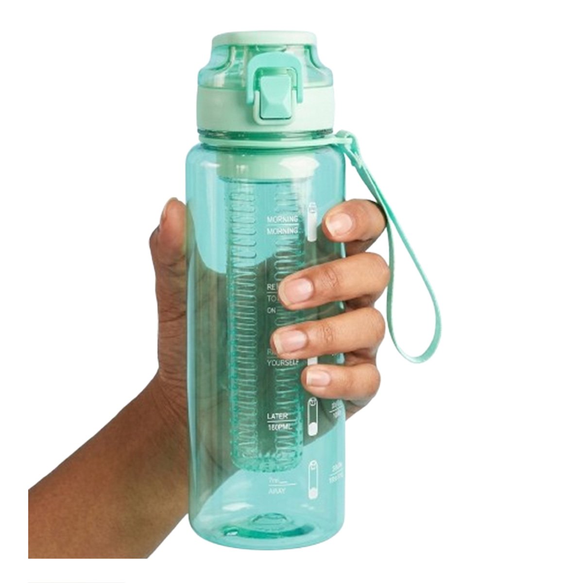 PACK4 BOTELLON GRANDE CON FILTRO 1000ML VERDE TRANSPARENTE PARA HOGAR Y OFICINA YPAPEL REGALO - 3