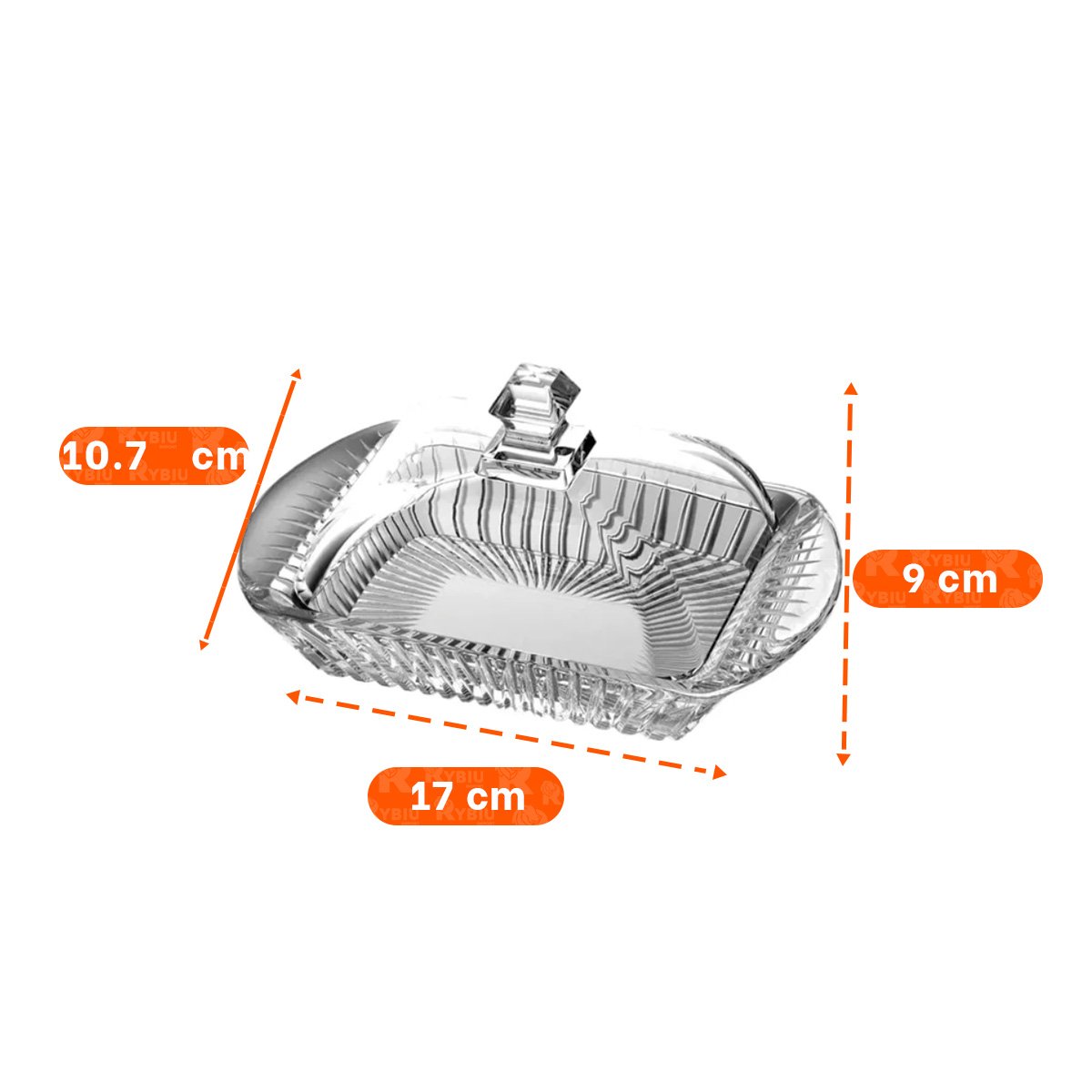 PACK12 DISPENSADOR PRACTICO PARA MANTEQUILLA TRANSPARENTE COCINA FUNCIONAL - 4