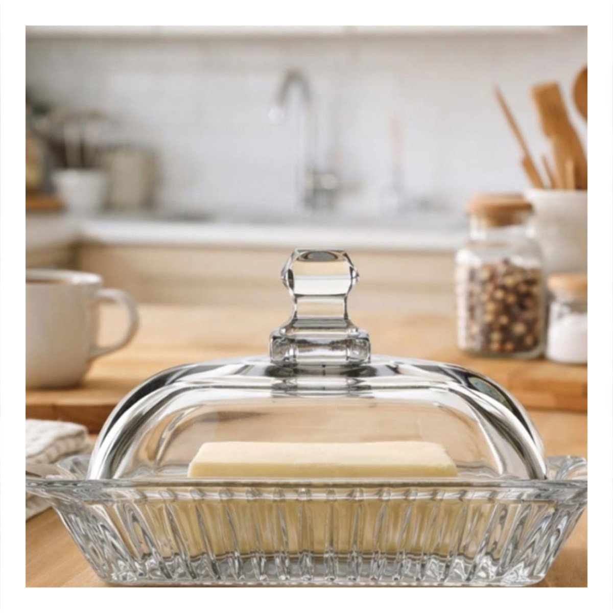PACK12 DISPENSADOR PRACTICO PARA MANTEQUILLA TRANSPARENTE COCINA FUNCIONAL - 5