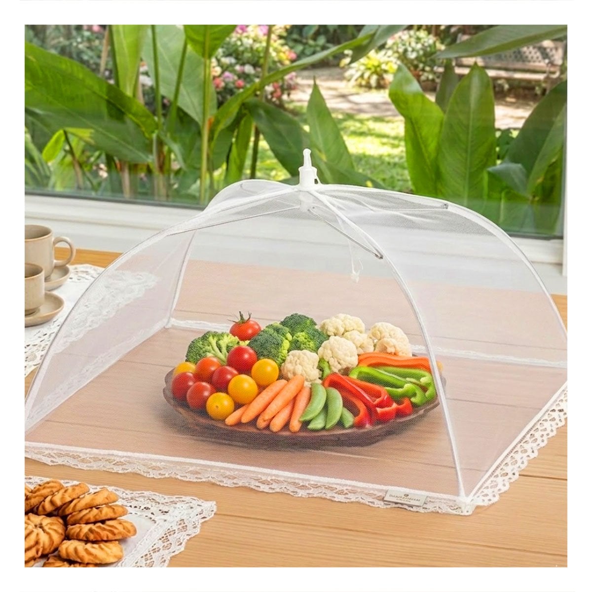 PROTECTOR DE ALIMENTOS MALLA BLANCA 36X55 CM PARA COCINA HOGAR DIARIO - 1