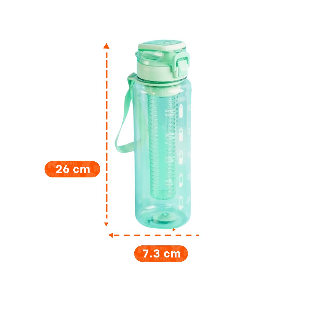 PACK4 JARRA SALUDABLE CON FILTRO 1000ML VERDE TRANSPARENTE DIARIO Y DEPORTE YREGALO STICKER - 4