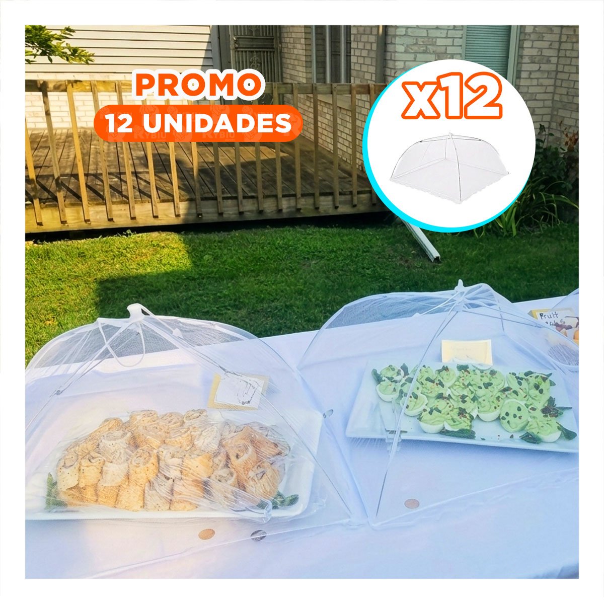PACK12 CUBIERTA BLANCA COCINA 36X55 CM PARA CUBRIR ALIMENTOS DE FORMA SEGURA YPAPEL REGALO - 1