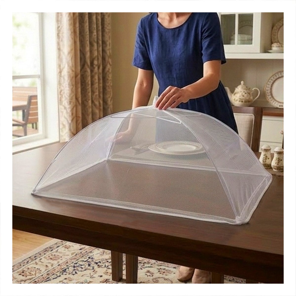 PACK4 COBERTOR BLANCO COCINA 36X55 CM PARA PROTEGER ALIMENTOS EN USO DIARIO YREGALO STICKER - 5