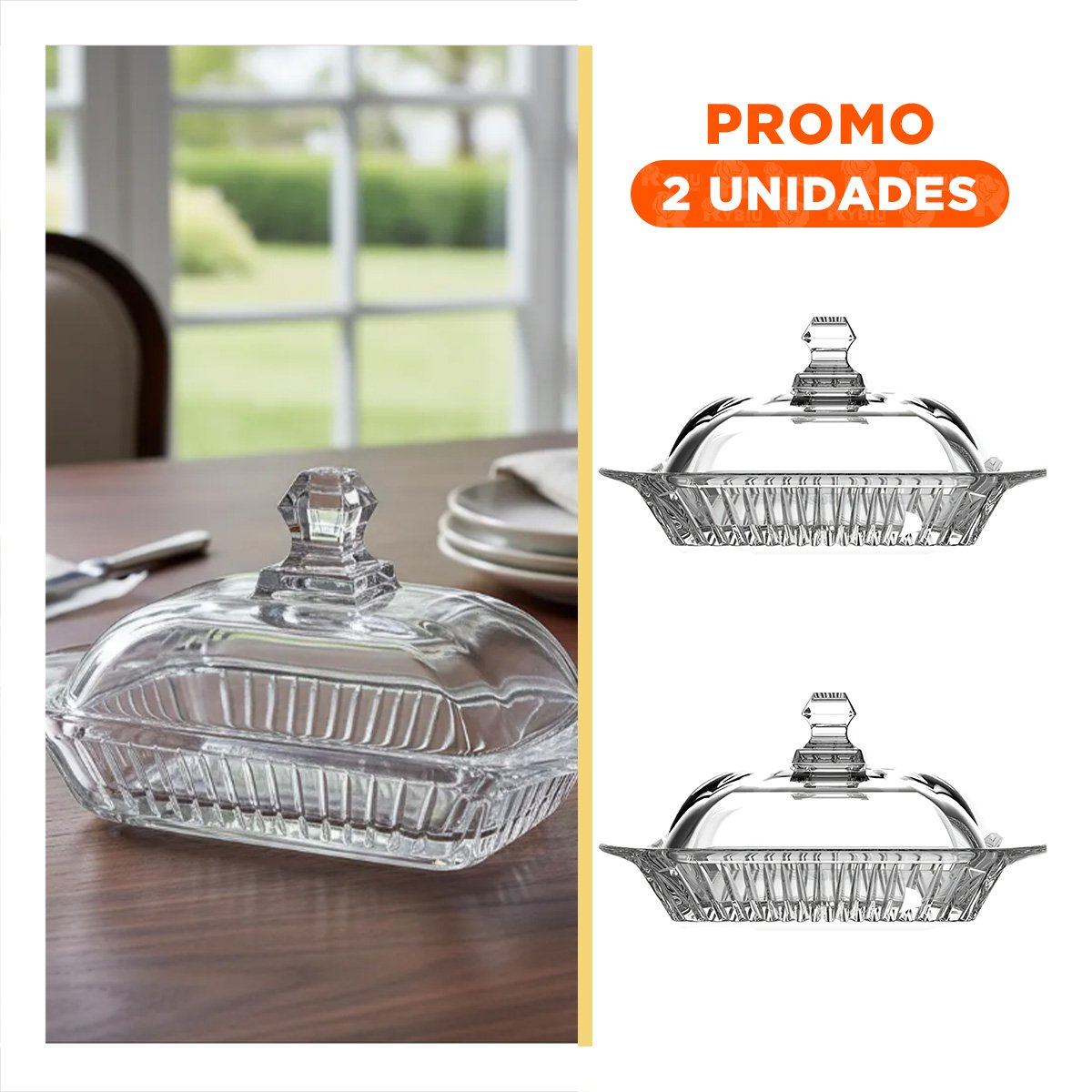 PACK2 PROTECTOR DE COCINA PARA MANTEQUILLA TRANSPARENTE CON ESTILO MODERNO YREGALO STICKER - 1