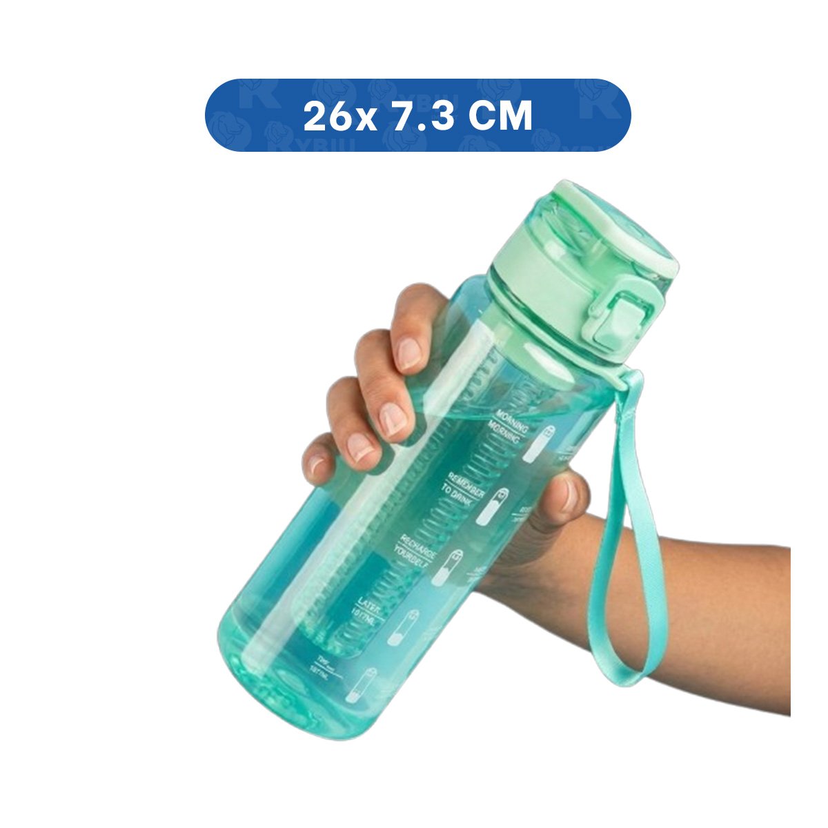 PACK2 DISPENSADOR REUTILIZABLE CON FILTRO 1000ML VERDE TRANSPARENTE DE BEBIDA YREGALO STICKER - 4