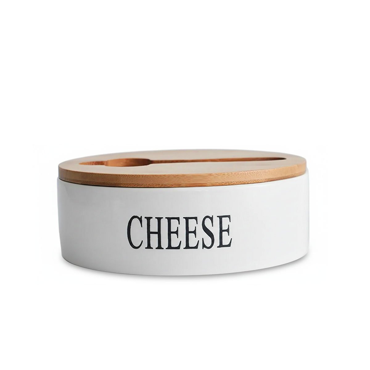PACK2 CONJUNTO DE PORTA QUESO CON TAPA CUCHILLO BLANCO 16X7,5CM PARA ALIMENTOS YREGALO STICKER - 2