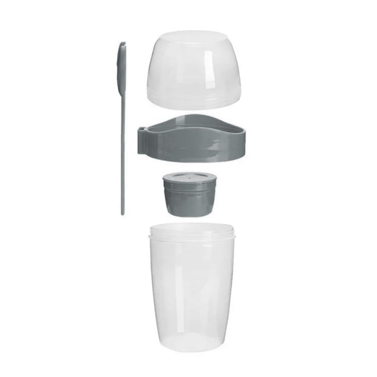 TAZA YOGURERA 2 EN 1 PLOMO CON COMPARTIMENTO PARA FRUTA Y GRANOLA YLIGAS REGALO - 5