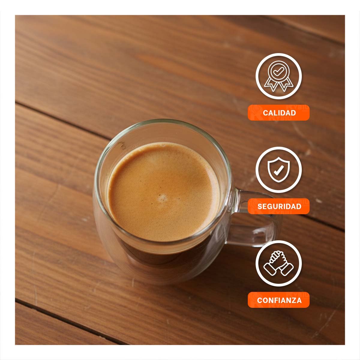 PACK4 RECIPIENTE TRANSPARENTE 80 ML ESPRESSO DOBLE CAPA DE ASA CUADRADA YREGALO STICKER - 3