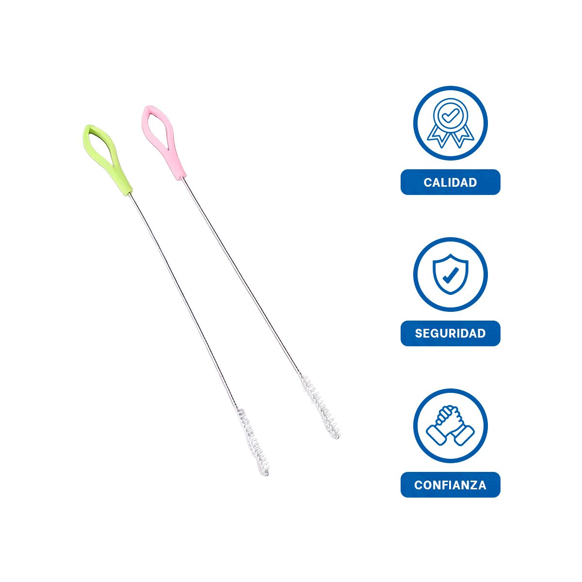 CEPILLO CON BASE QUE FACILITA HIGIENE COMPLETA 2PZS 19,5CM VERDE Y ROSADO YPOST IT - 5