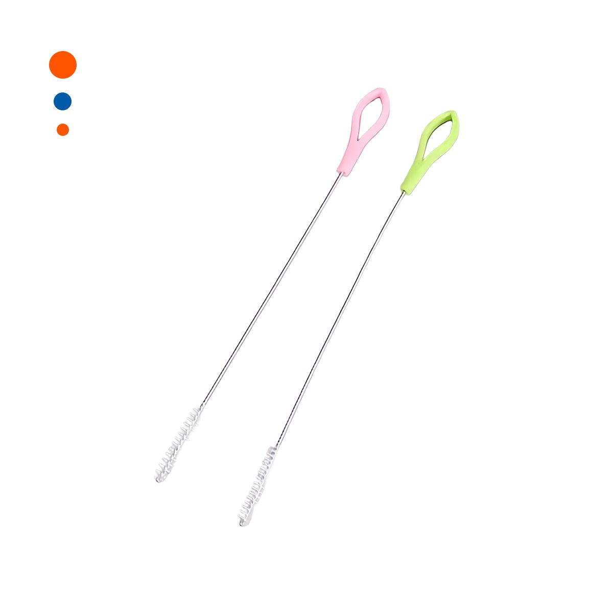 PACK2 BROCHA QUE ALCANZA RINCONES DE ACCESORIOS 2PZS 19,5CM VERDE Y ROSADO YREGALO STICKER - 2