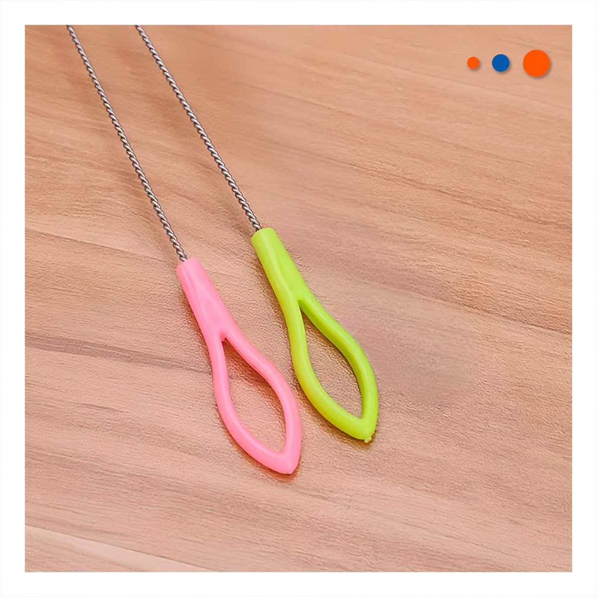 PACK2 BROCHA QUE ALCANZA RINCONES DE ACCESORIOS 2PZS 19,5CM VERDE Y ROSADO YREGALO STICKER - 5