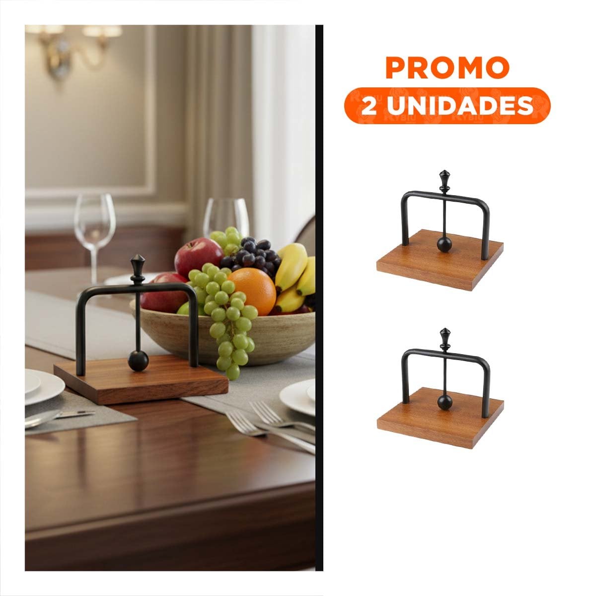 PACK2 DISPENSADOR DE COLOR NEGRO VERTICAL CON BASE MADERA INTEGRADA YREGALO STICKER - 1