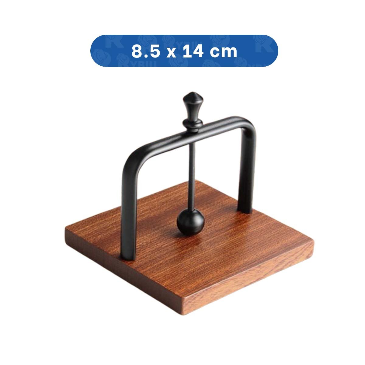 PACK6 ORGANIZADOR DE SERVILLETAS VERTICAL DE COLOR NEGRO BASE MADERA - 4