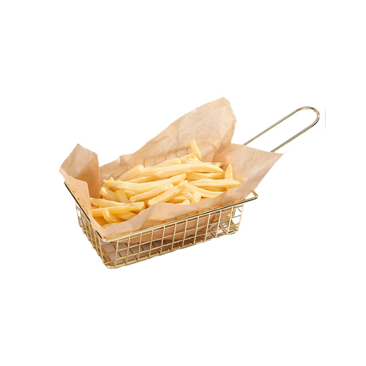 PACK6 REJILLA RECTANGULAR PARA FREIR NEGRO CON ASA LARGA EN COCINA COMERCIAL YREGALO STICKER - 2